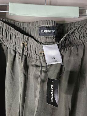 Express Olive Green Drawstring Pants